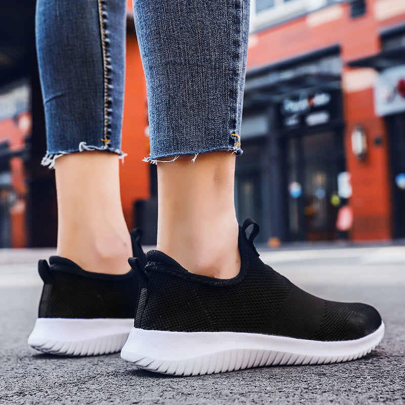 Damen Bequeme und flexible Slip-On Sneakers mit atmungsaktivem Obermaterial EB