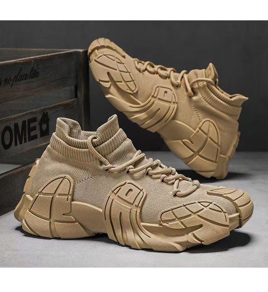 Unisex modische High-Top Sneakers mit elastischem Strick-Obermaterial EB