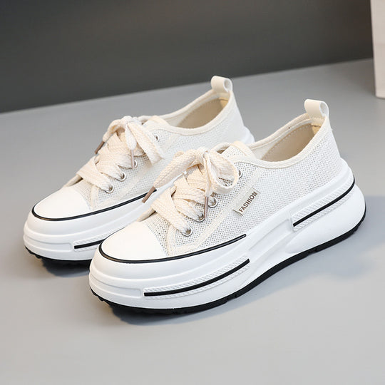 Damen Sportliche Sneakers mit atmungsaktiver Mesh-Oberfläche und trendigem Design EB