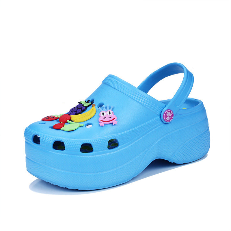 Damen Komfortable Freizeitclogs mit bunten 3D-Anhänger EB