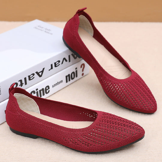 Damen Komfortable Ballerinas mit atmungsaktiver Netzstruktur und weichem Innenfutter EB