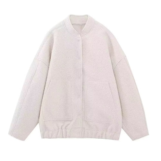 Damen Fleece-Jacke mit praktischen Taschen und elastischem Bund EB