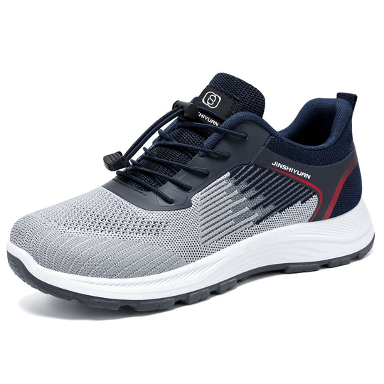 Damen nan leichter atmungsaktiver Strick-Walking-Sneaker mit Schnellzug-Kordel und gedämpfter EVA-Zwischensohle EB
