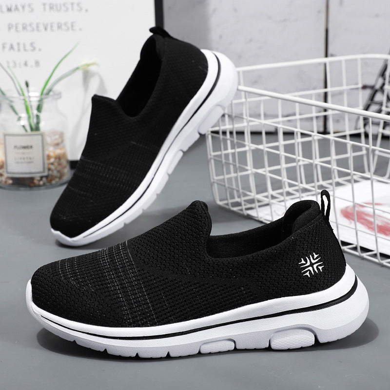 Damen Atmungsaktive Slip-On Sneakers mit elastischem Obermaterial EB