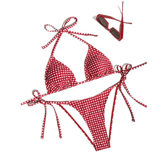 Damen Triangel-Bikini mit trendigem Leopardenmuster EB
