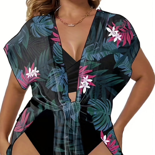 Damen Wickelkleid und Bikini-Set EB