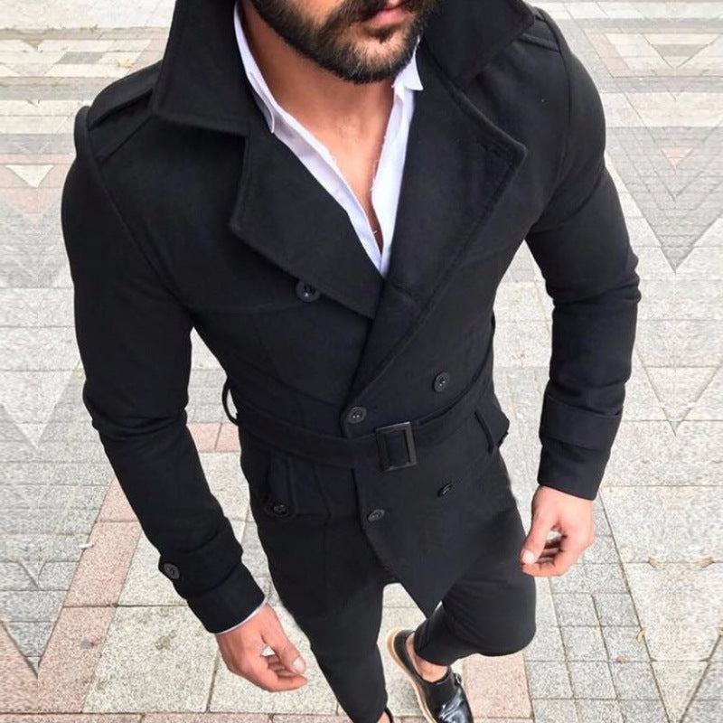 Herren stylischer, taillierter Designermantel EB