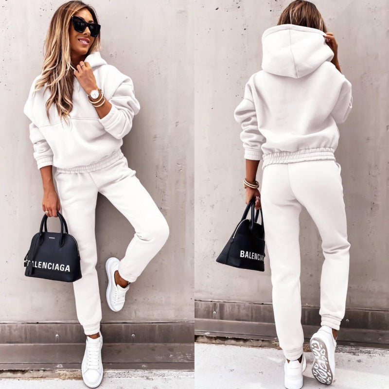 Damen Lässiges Sweatpants-Set mit Oversized-Pullover EB