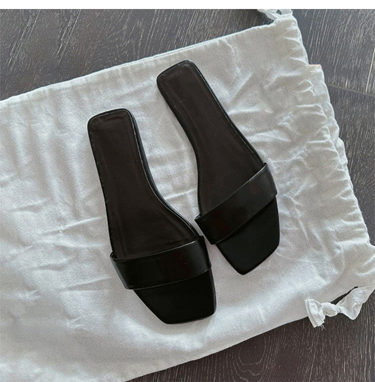 Damen Elegante und moderne Slides mit breitem Riemen EB