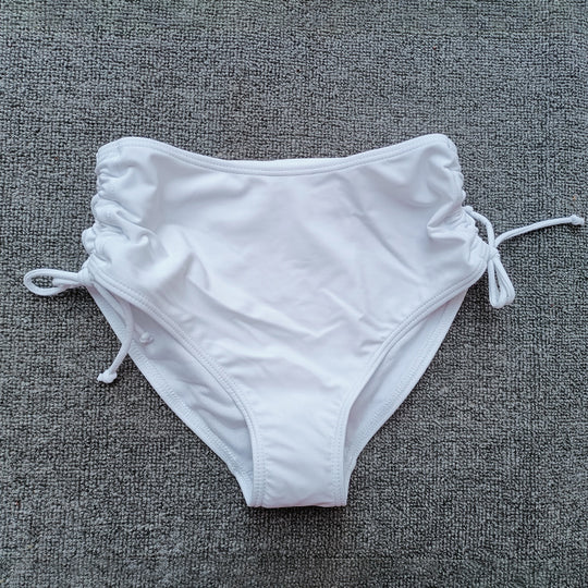 Damen Hochgeschnittene Bikinihose mit Raffung EB