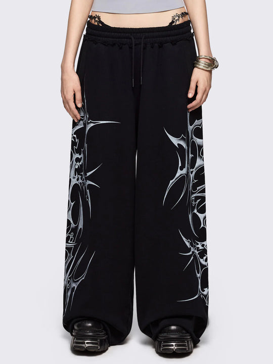 Damen Urbaner Baggy-Hosen mit Grafiken EB