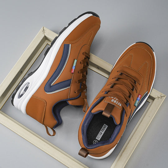 Herren atmungsaktive Freizeit-Plateau-Sneaker mit Luftkammersohle und gepolstertem Komfortfußbett EB