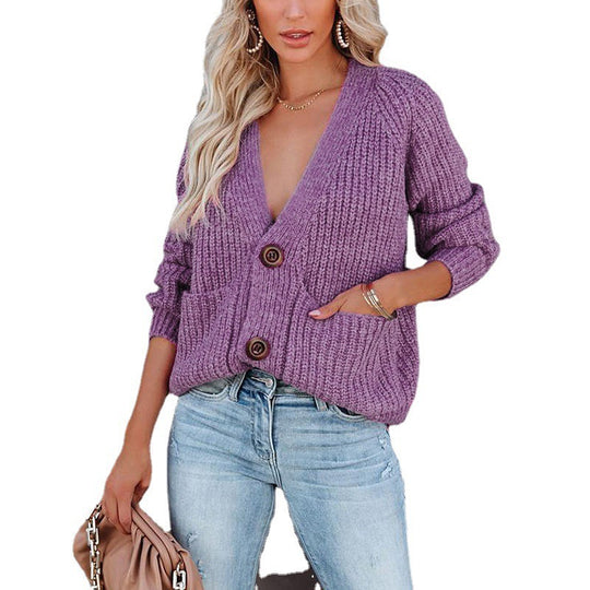 Damen Strickjacke im lässigen Schnitt mit praktischen Taschen EB