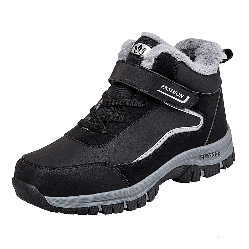 Damen Warm gefütterte Outdoor-Wanderschuhe mit verstellbarem Klettverschluss EB