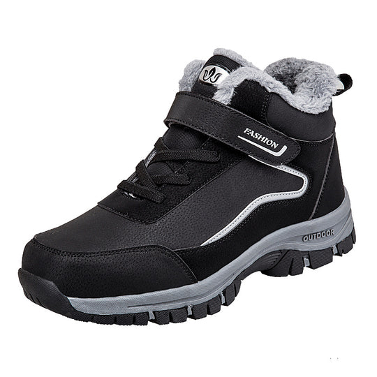 Damen Warm gefütterte Outdoor-Wanderschuhe mit verstellbarem Klettverschluss EB
