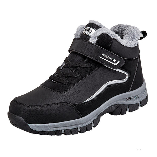 Damen Warm gefütterte Outdoor-Wanderschuhe mit verstellbarem Klettverschluss EB