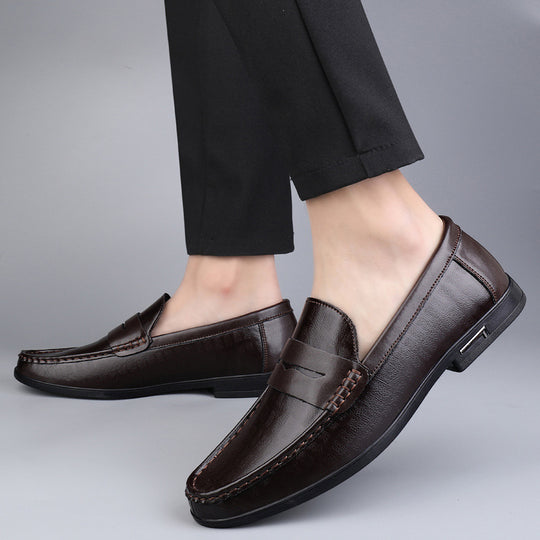Herren Elegante Mokassins aus hochwertigem Leder mit rutschfester Sohle EB