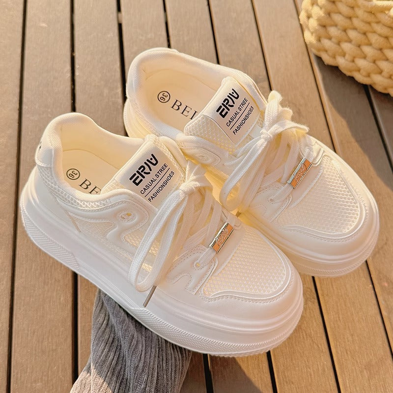 Damen Chunky Sneakers mit atmungsaktivem Mesh-Obermaterial und komfortabler Plateausohle EB