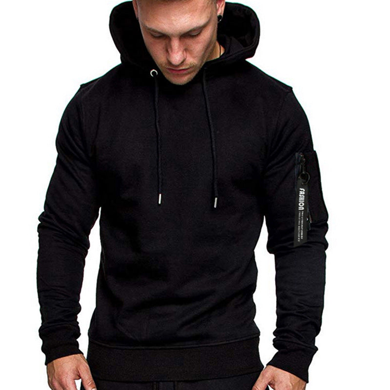 Herren sportlicher Hoodie mit seitlichem Reißverschluss EB