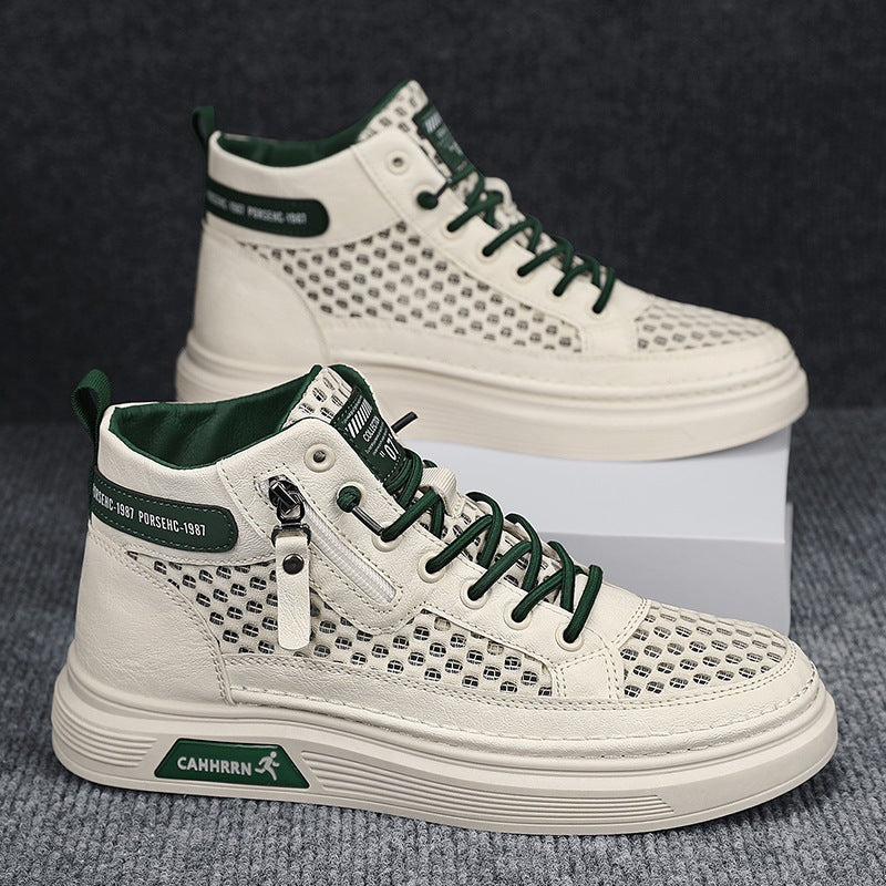 Damen High-Top Sneakers mit atmungsaktivem Netzdesign und dämpfender Sohle EB