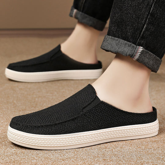 Damen Bequeme Slip-On Hausschuhe mit elastischem Einstiegsdesign EB