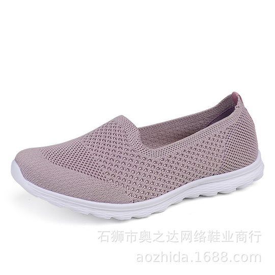 Damen nan nahtloser Komfort-Schlupfschuh mit elastischem Maschenobermaterial und gedämpfter Laufsohle EB