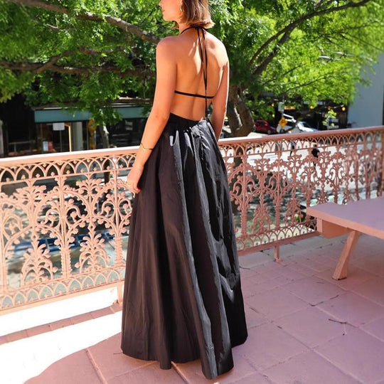 Damen Maxi-Rock mit hohem Taillenbund und elegantem Chiffon-Überwurf EB