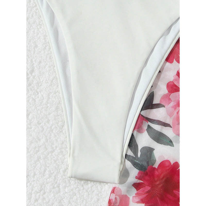 Damen Bikini-Set mit floralem Wickelrock EB