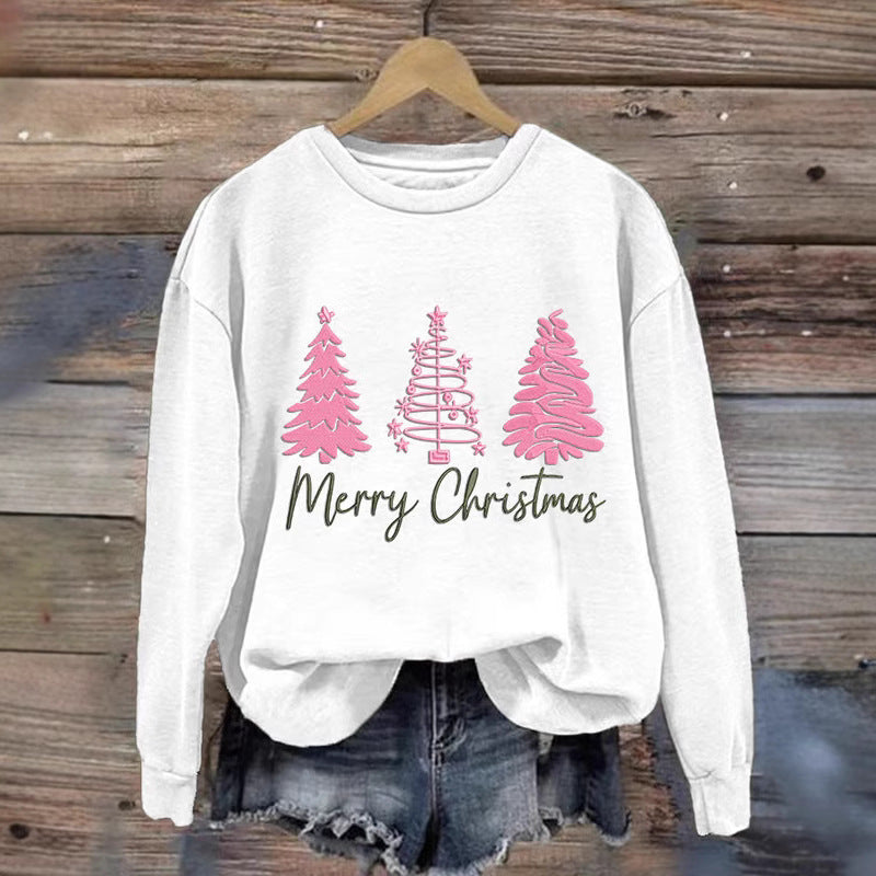 Damen gemütlicher Christmas Sweatshirt mit festlichem Print EB