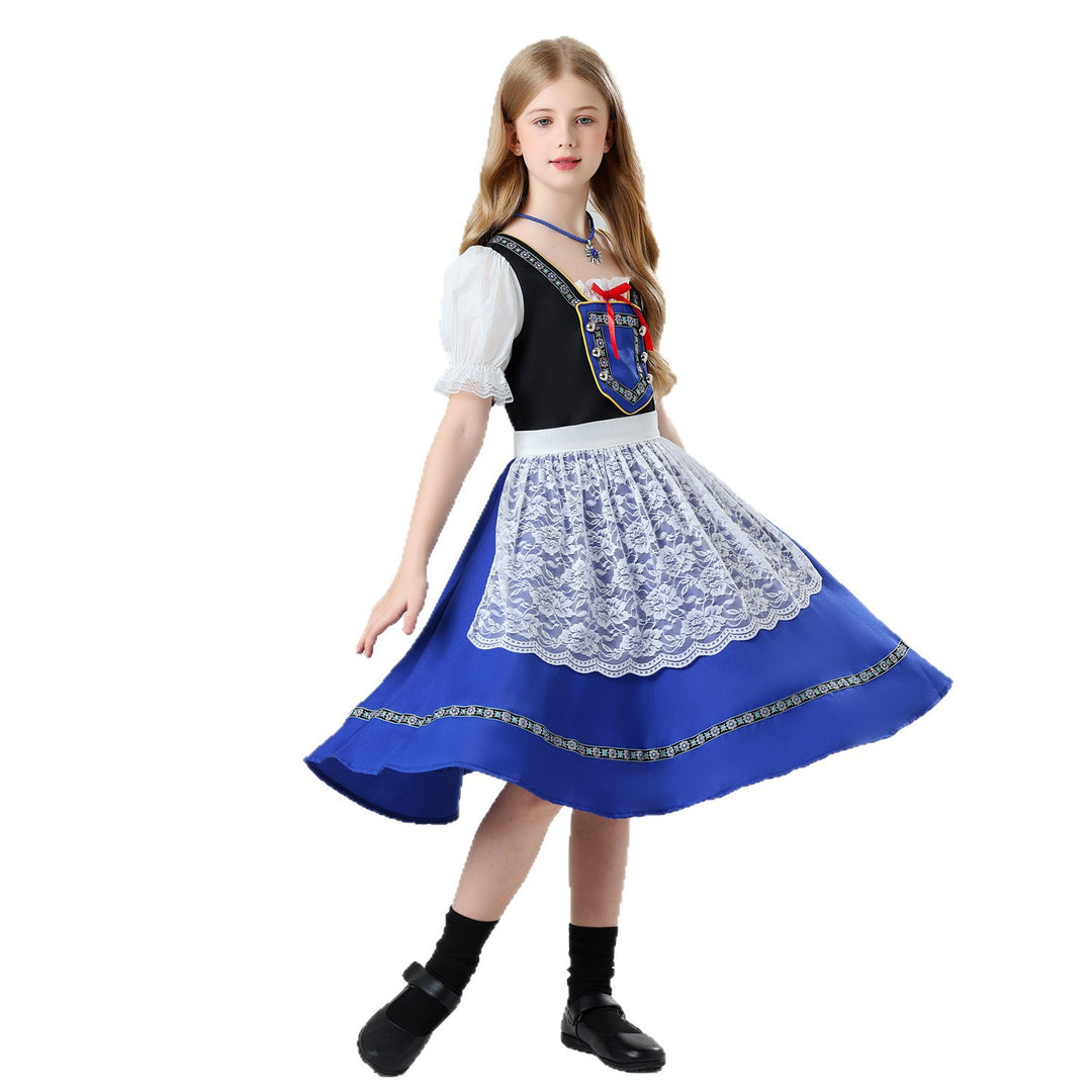 Mädchen Dirndl Kostüm mit Spitzeneinsatz EB