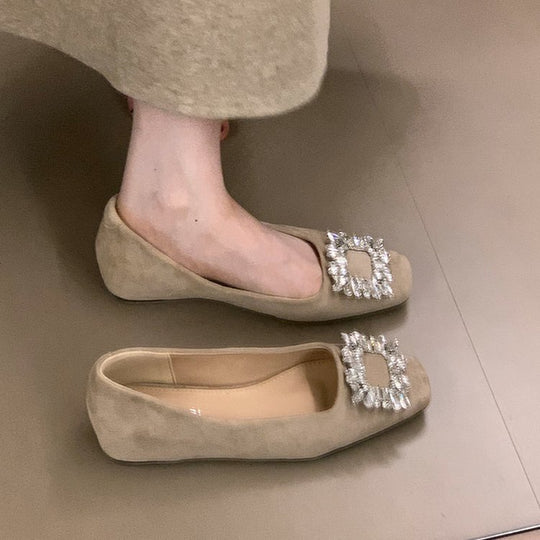 Damen Ballerinas mit funkelndem Schmuckdetail und bequemer Sohle EB