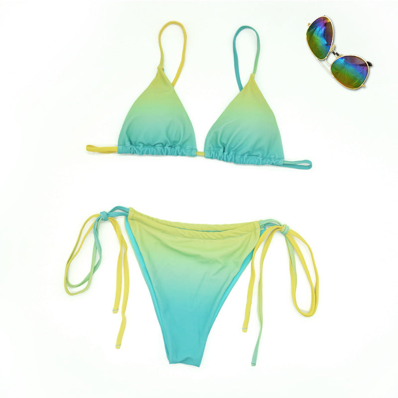 Damen Triangel-Bikini mit trendigem Ombre-Design EB