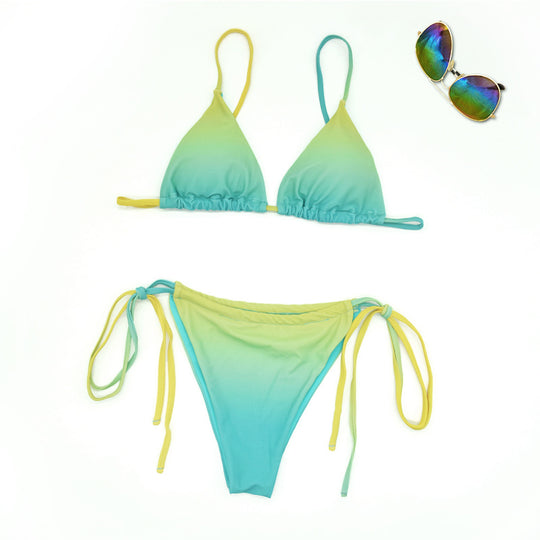 Damen Triangel-Bikini mit trendigem Ombre-Design EB