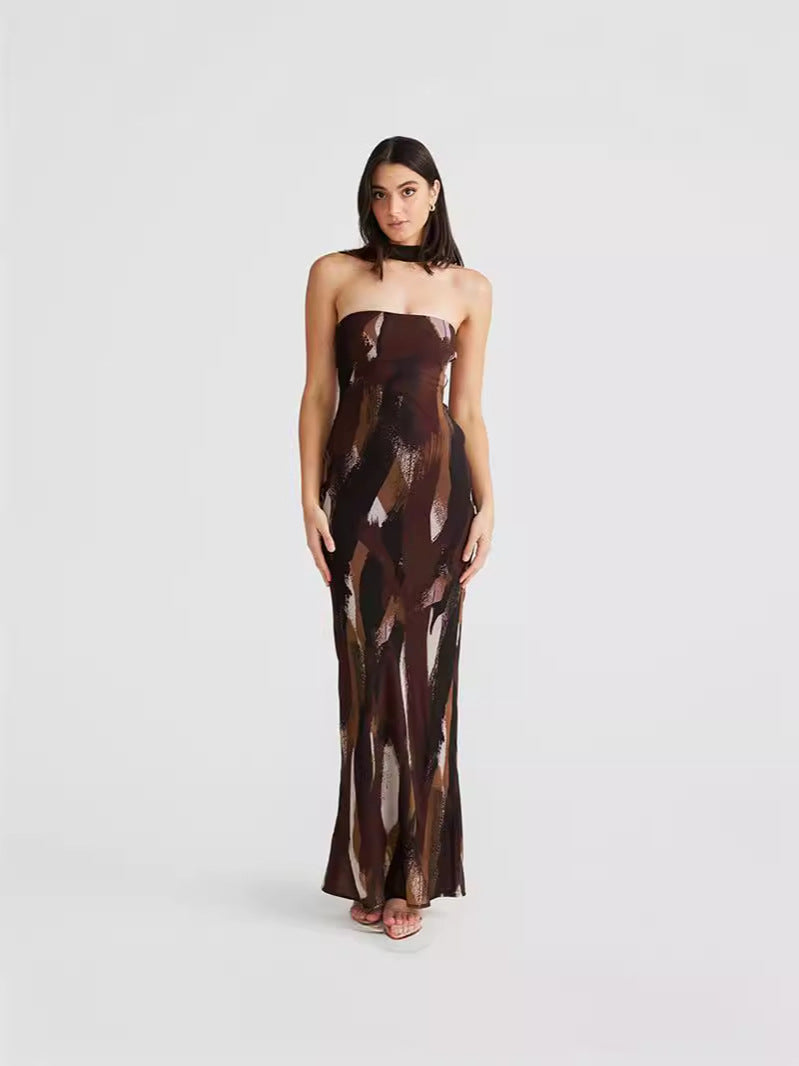 Damen Elegantes und figurbetontes Abendkleid im strapless Design EB