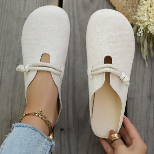 Damen Komfortable Einlegesohlen-Clogs mit flexibler Schnürung EB