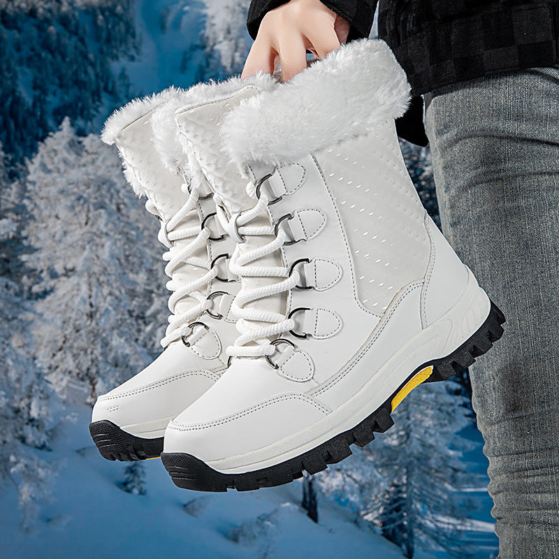 Damen isolierte Winterstiefel mit rutschfester Sohle und weichem Innenfutter EB