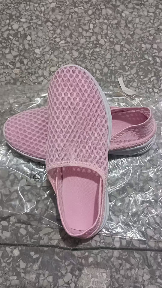 Damen nan luftige Schlupfsneaker mit Honigwaben-Strickoberteil und gedämpfter Komfortsohle EB
