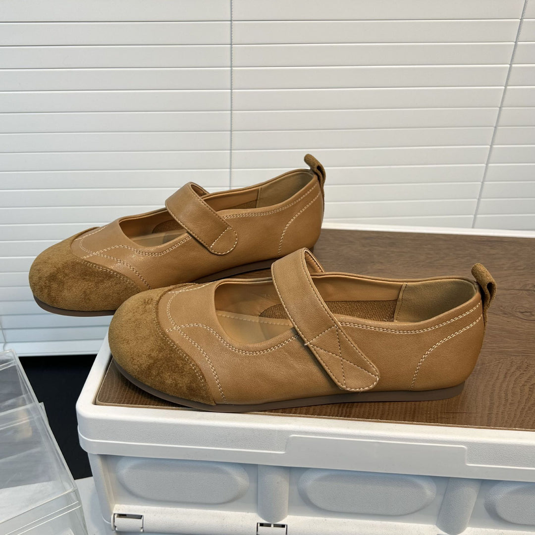 Damen Ballerinas mit verstellbarem Riemen und gepolsterter Innensohle EB
