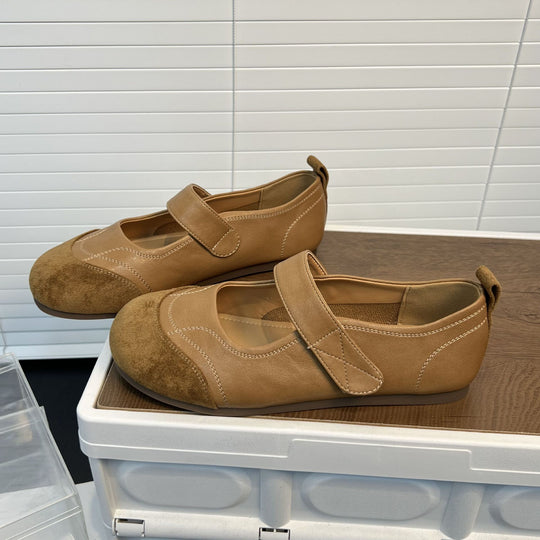 Damen Ballerinas mit verstellbarem Riemen und gepolsterter Innensohle EB