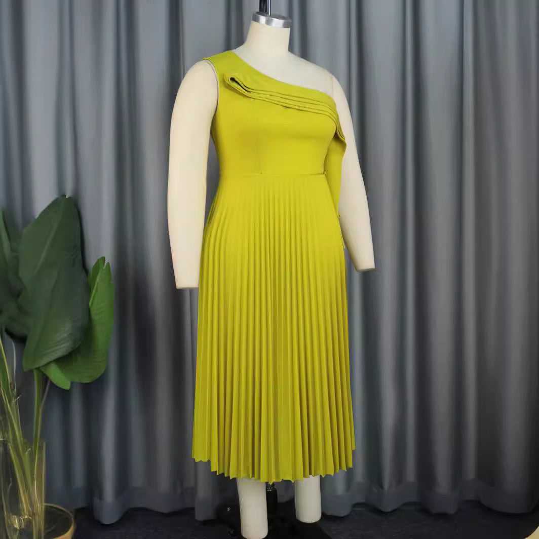 Damen Elegantes Wickelkleid mit asymmetrischem Rüschendesign EB