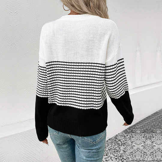 EB | Gestreifter Strickpullover Für Bequeme Outfits
