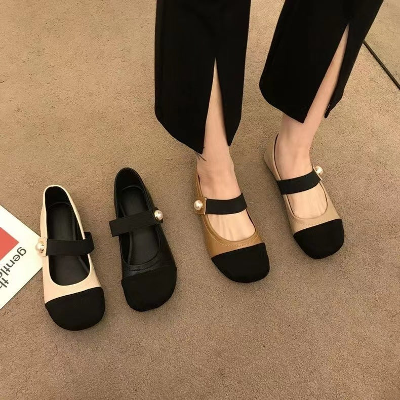 Damen Bequeme Ballerinas mit Elegantem Schnallen-Detail EB