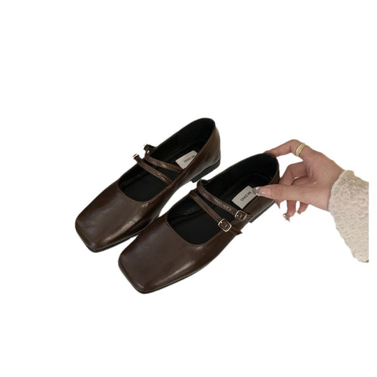 Damen elegante Mary Jane Ballerinas mit modischen Riemchen EB