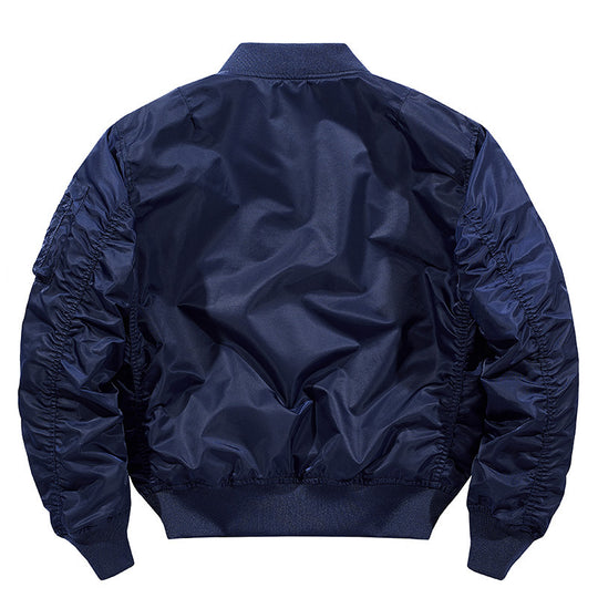 Herren Flieger-Bomberjacke aus technischem Nylon mit Rippbündchen und Ärmeltasche EB