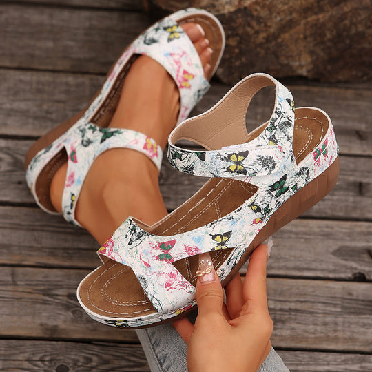 Damen Komfortable Sandalen mit verstellbaren Riemen EB