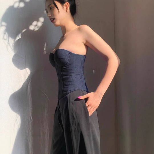 Damen Korsettoberteil mit verstärktem Bustier EB