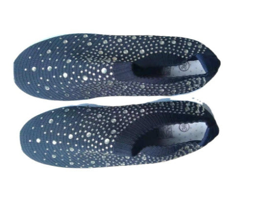 Damen Sneakers mit funkelnden Steinen EB