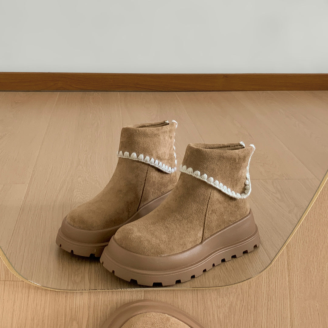 Damen Trendige Chelsea Boots mit modischer Plateau-Sohle EB