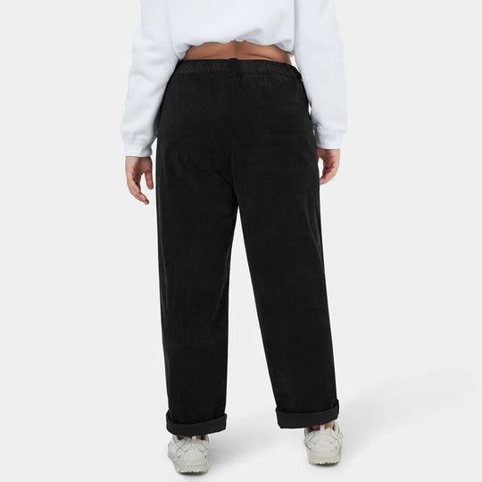 Damen Cordhosen mit weitem Bein und Bundfalten EB