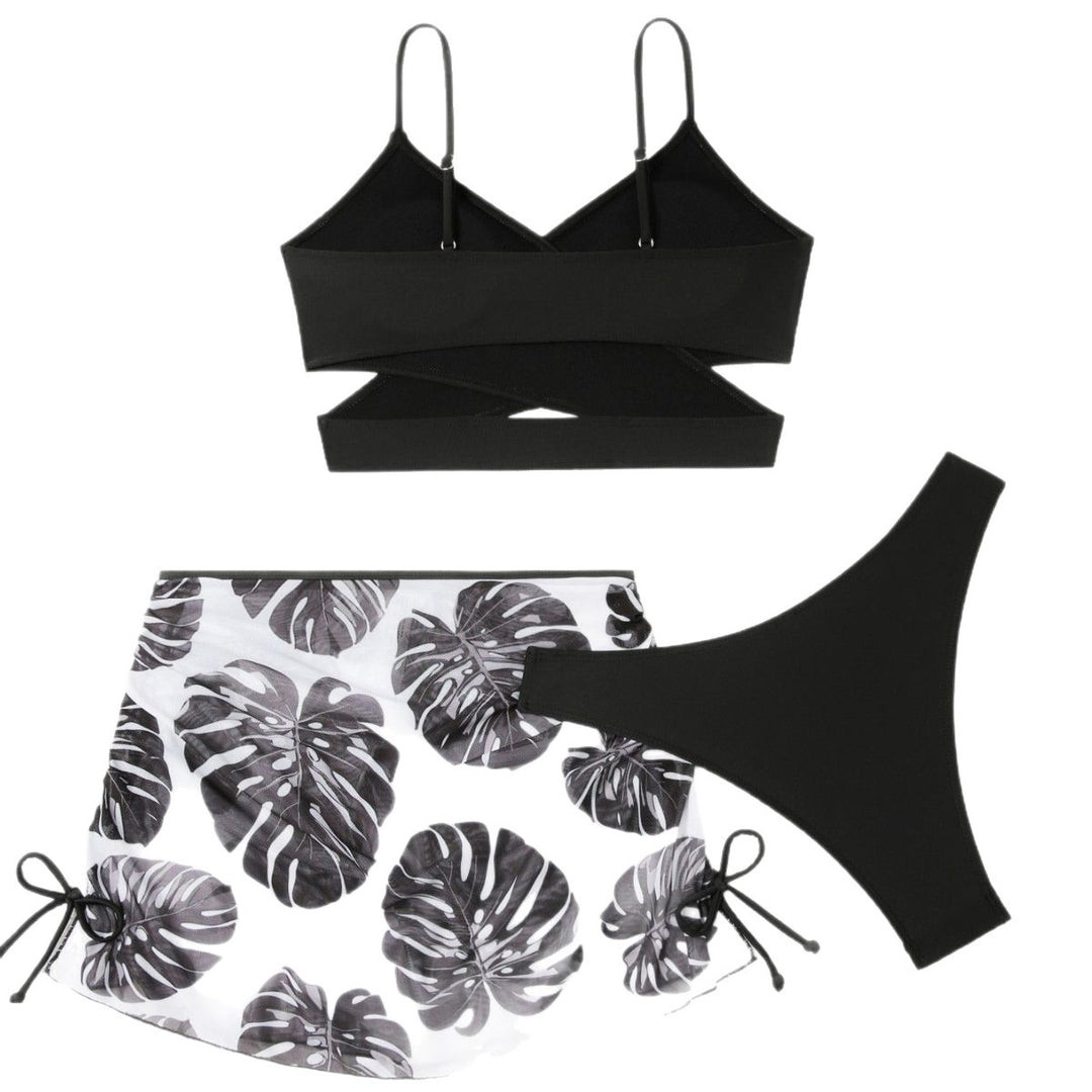 Damen Triangel-Bikini mit elegantem Wickelrock EB